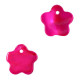 Shell charm round 8mm Flower 10-11mm Magenta pink